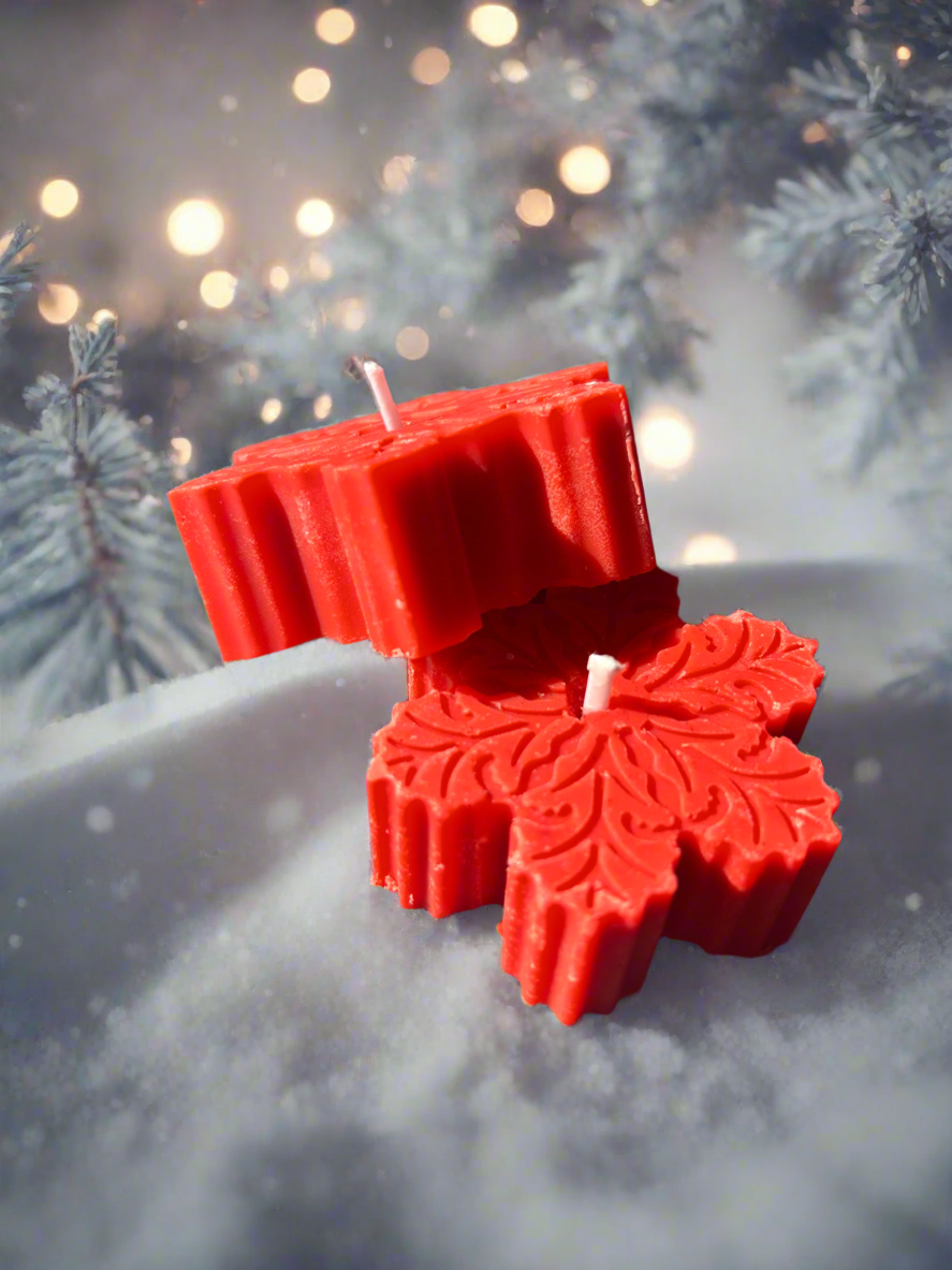 Snowflake pillar candle
