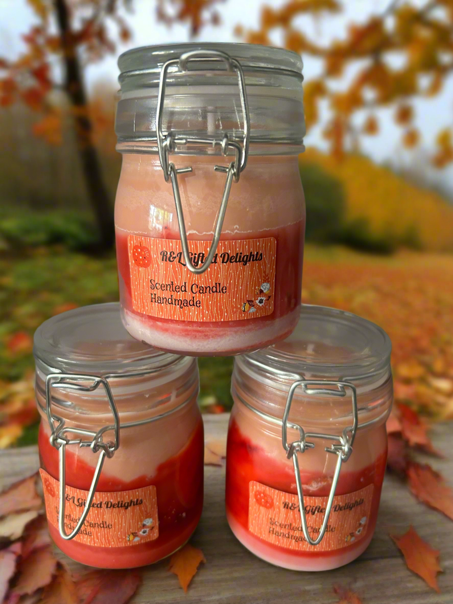 Pumpkin spice jar candles
