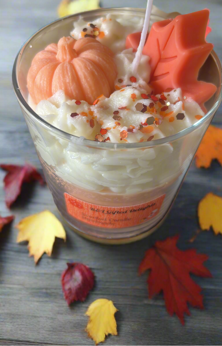 Pumpkin spice candles