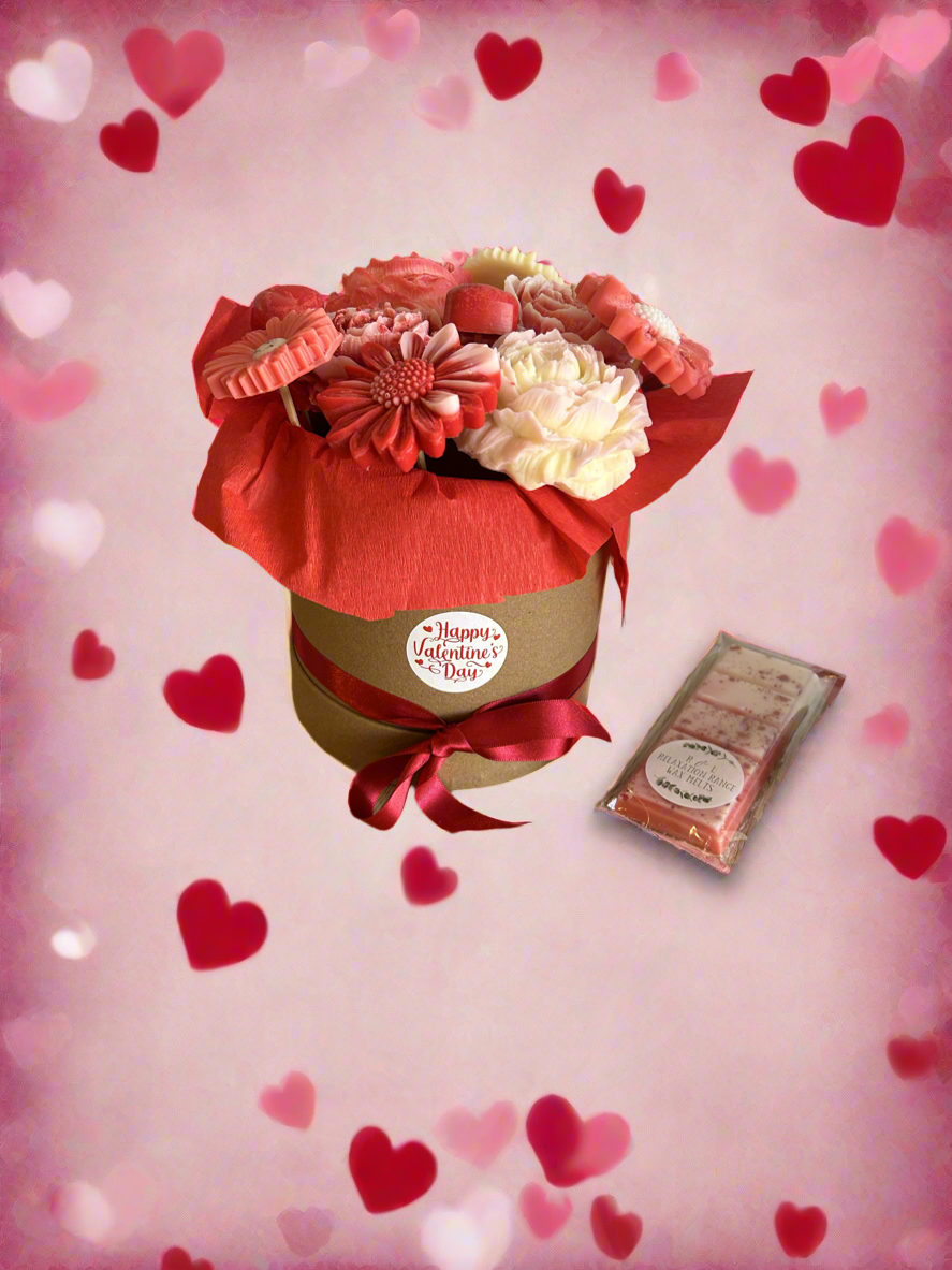 Valentines wax melt bouquet