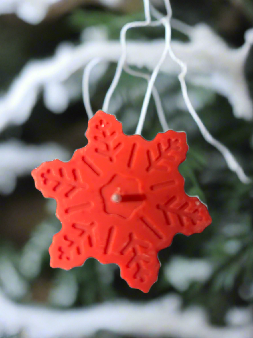 Snowflake pillar candle
