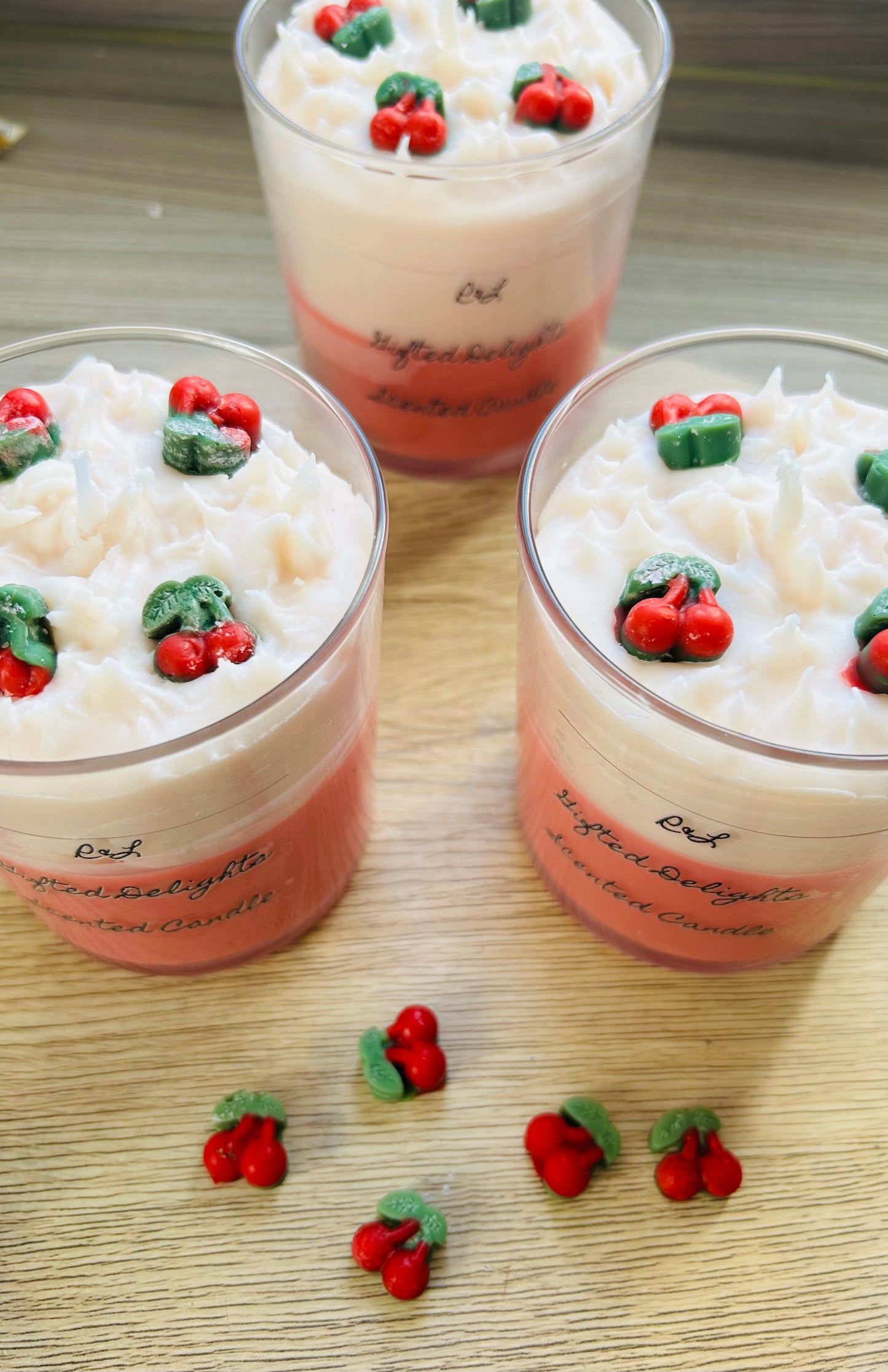 Cherry scented candles