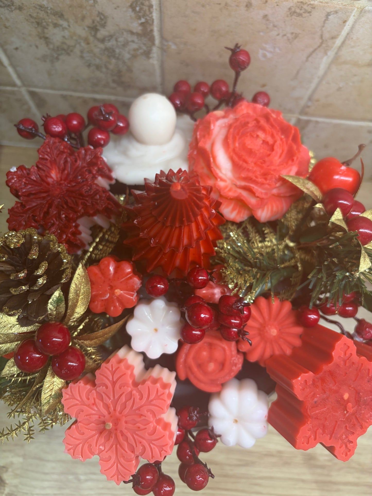 Christmas wax melt bouquet