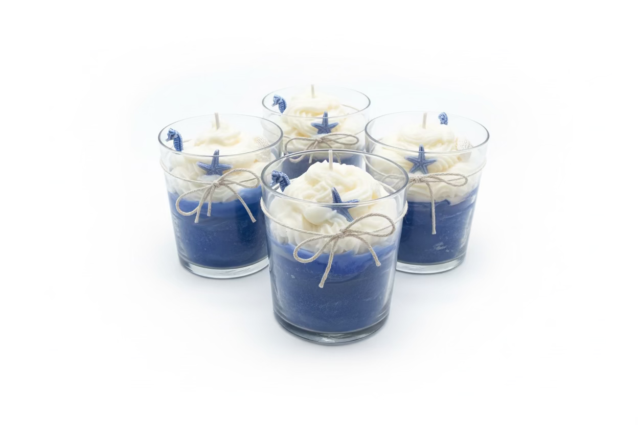 Baby powder nautical candle