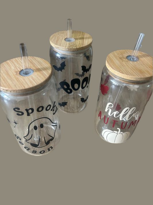 Glass drinking jars
