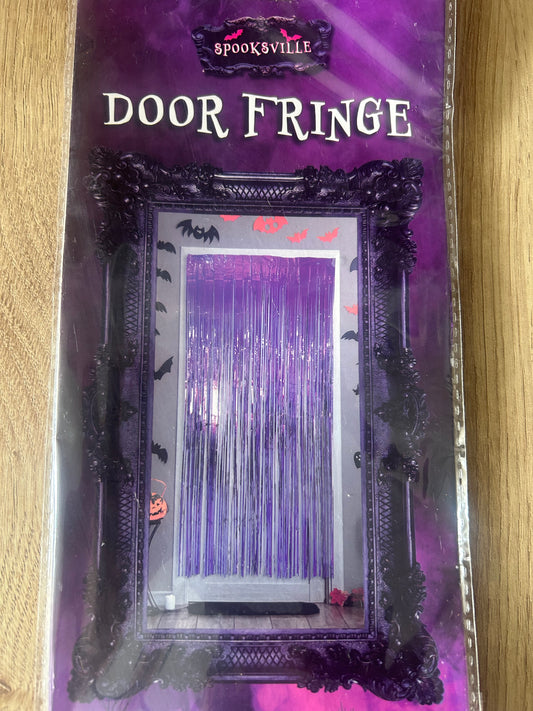Purple door fringe