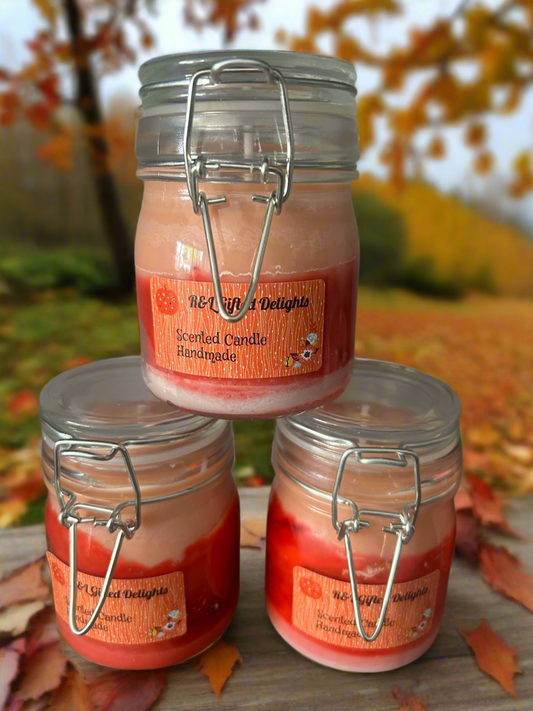 Pumpkin spice jar candles