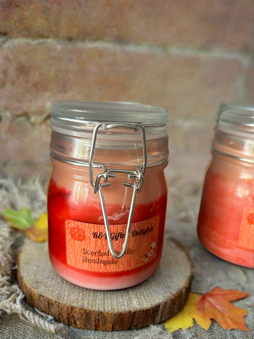 Pumpkin spice jar candles