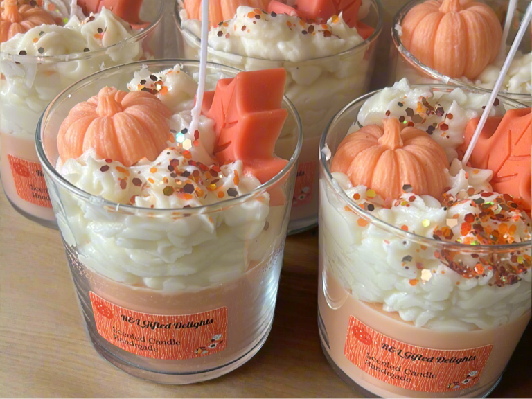 Pumpkin spice candles