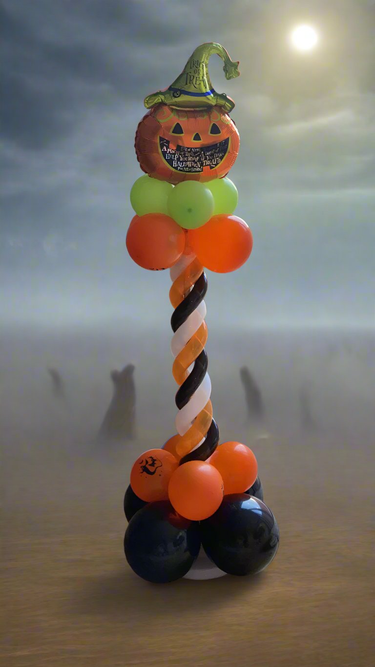 Halloween balloon stack