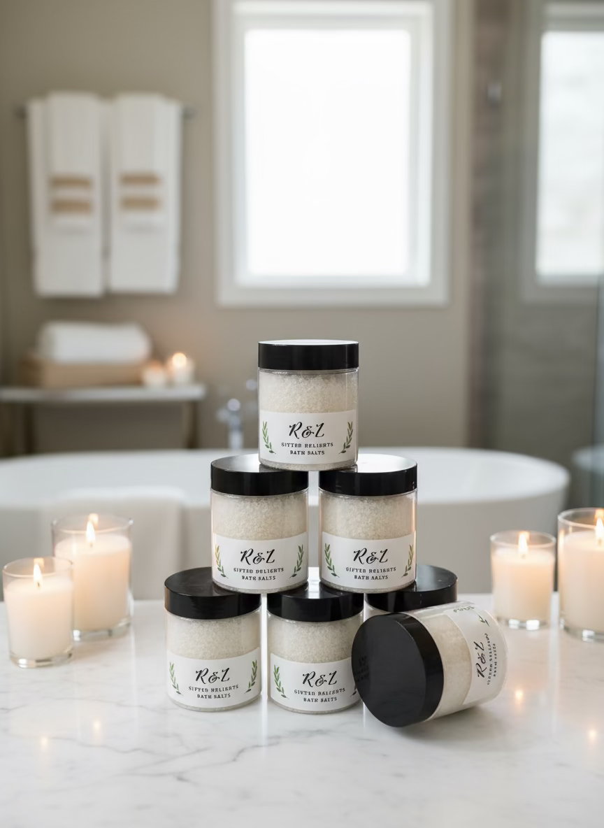 Mini bath salt pots