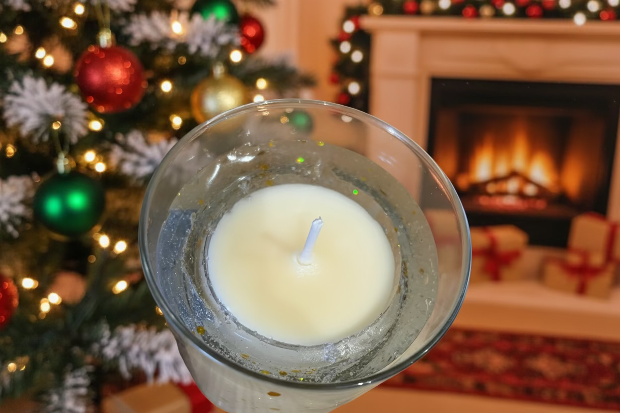 Mulled wine festive candle