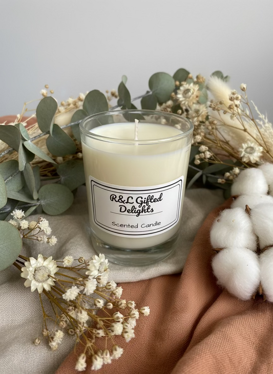 Vanilla re fillable candle 6.5oz