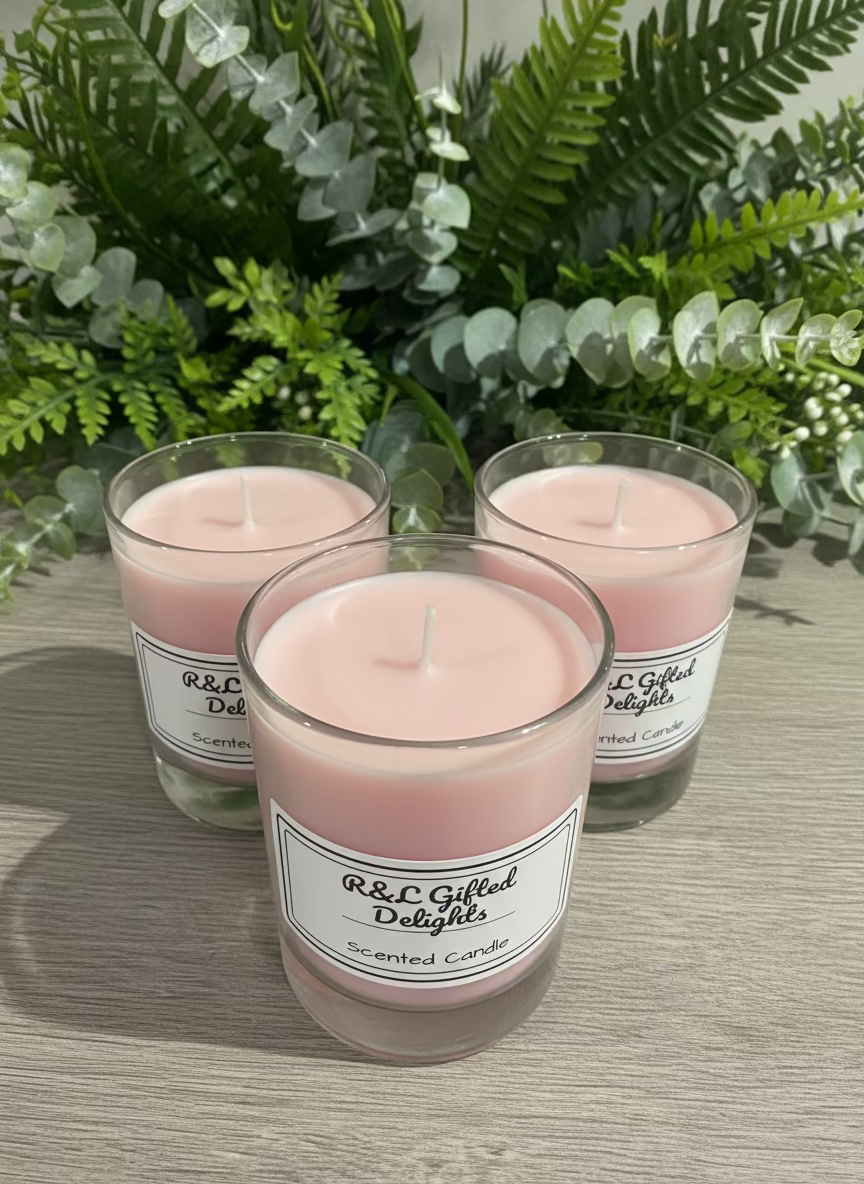 Peach blossom re fillable candles 6.5oz