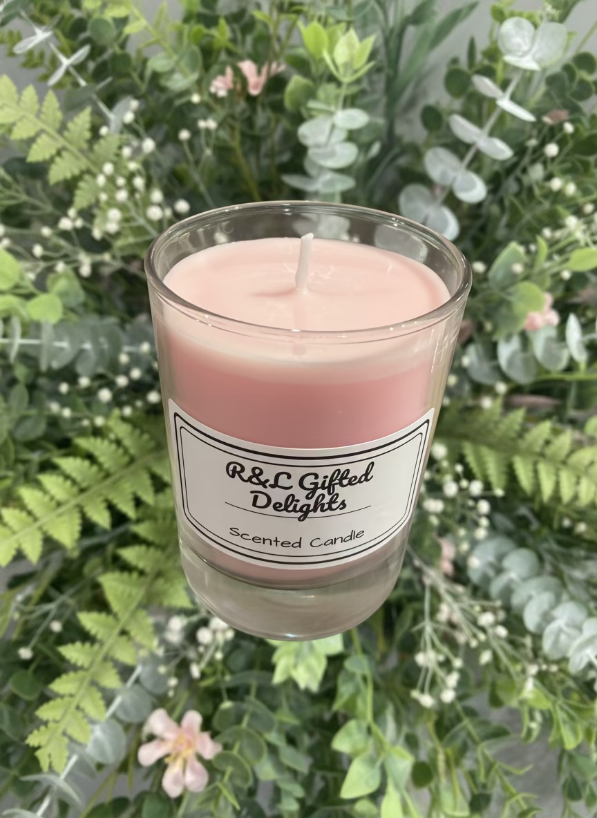 Peach blossom re fillable candles 6.5oz