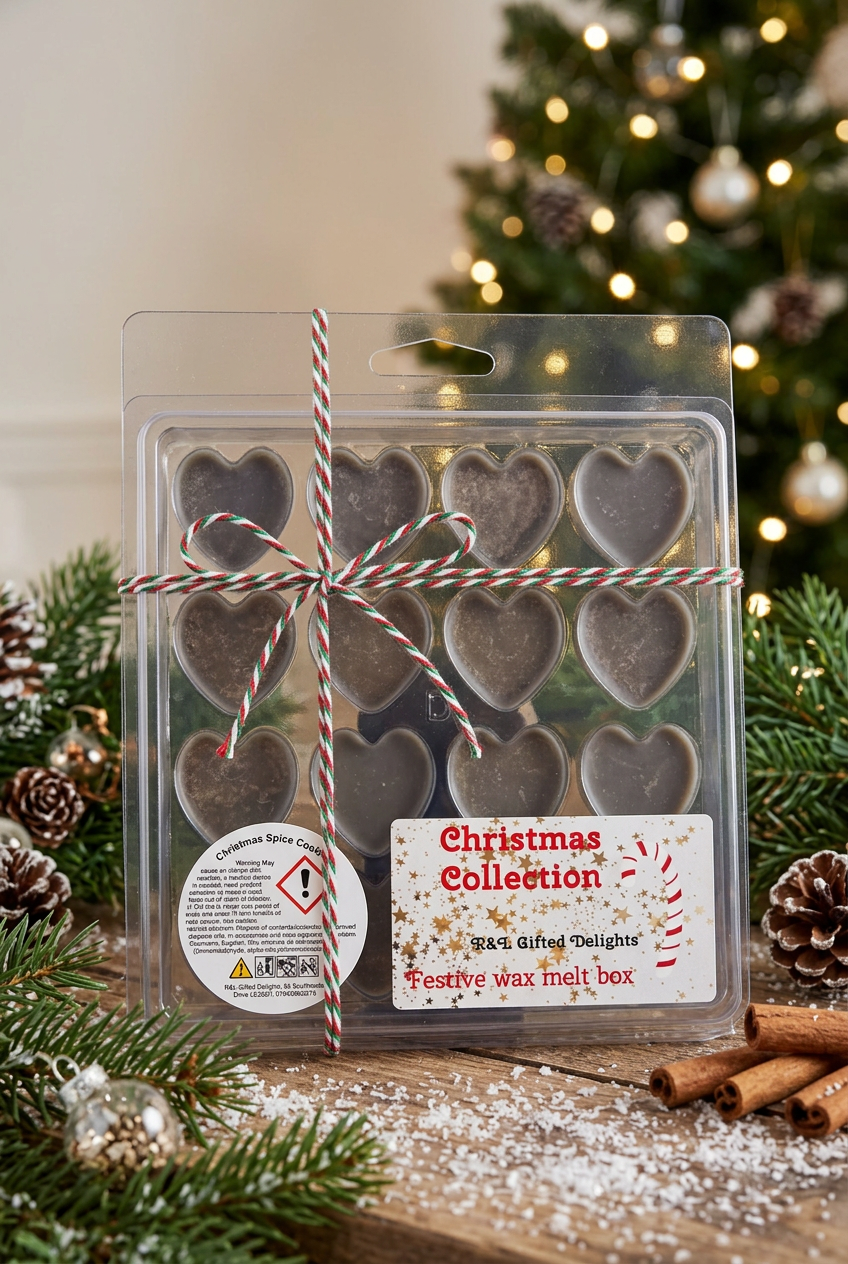 Christmas wax melt boxes Black opium and snow angel