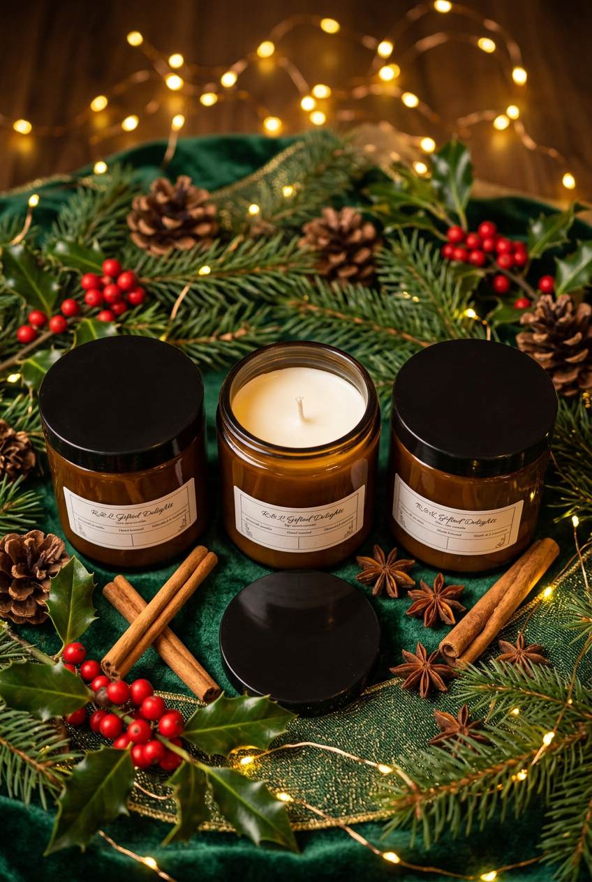 Snow angel scented candle jars