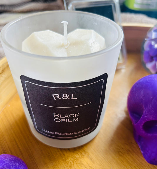 Black opium scented candle