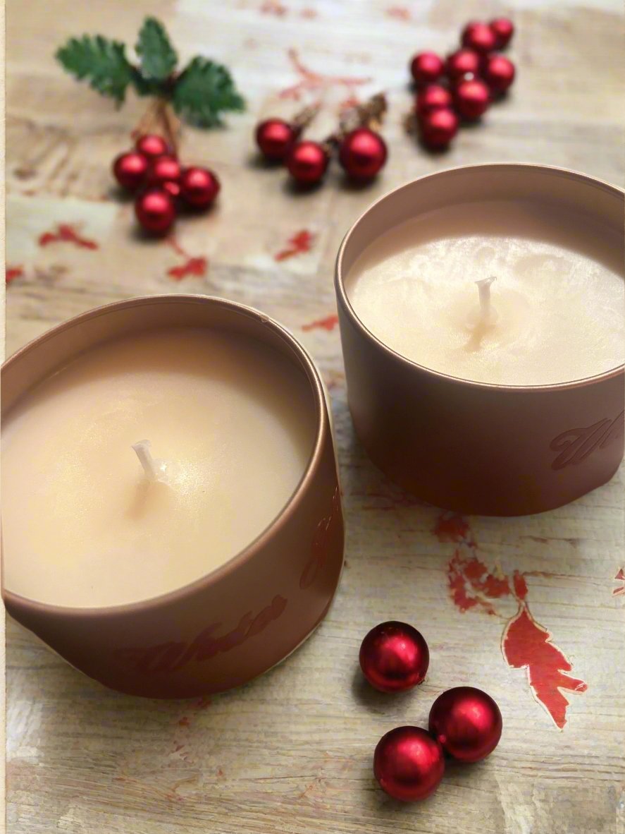 Christmas Tin Candles